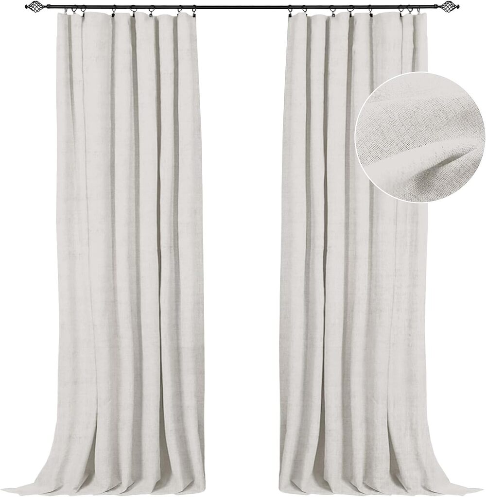 Blackout Curtains for Bedroom 84 In Long/50 in Wide Each Panel, Beige